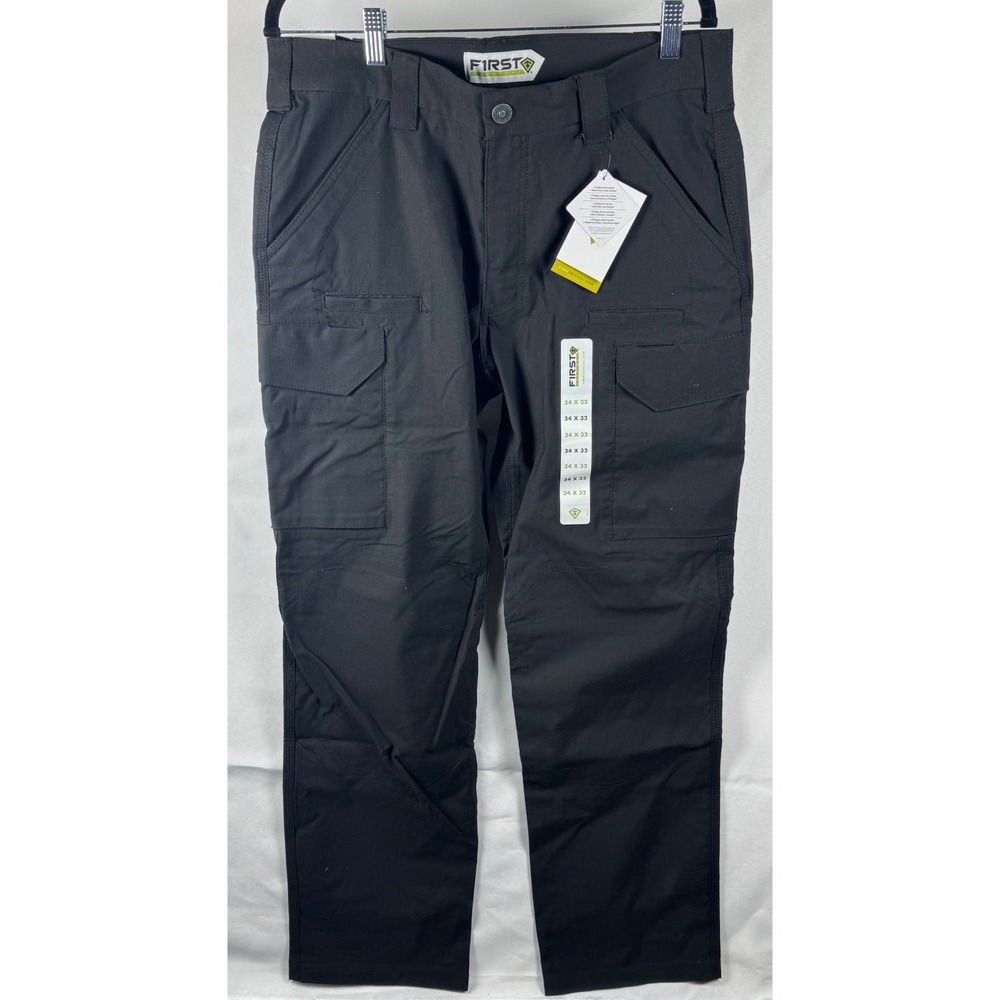 First Tactical Mens V2 Tactical Pants Black 34x32 Ripstop Cargo 114011 NWT